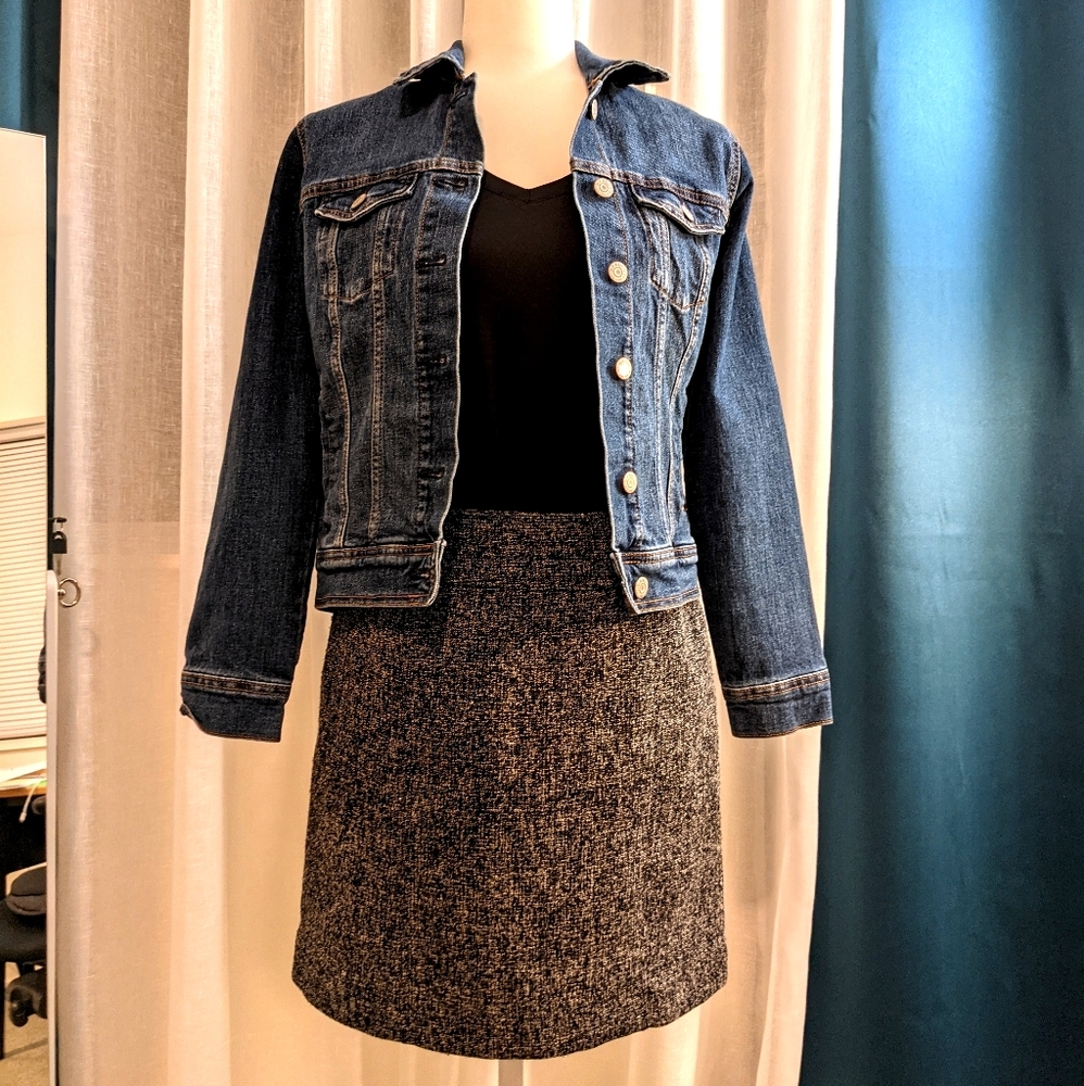 Banana Republic wool skirts metallic pattern